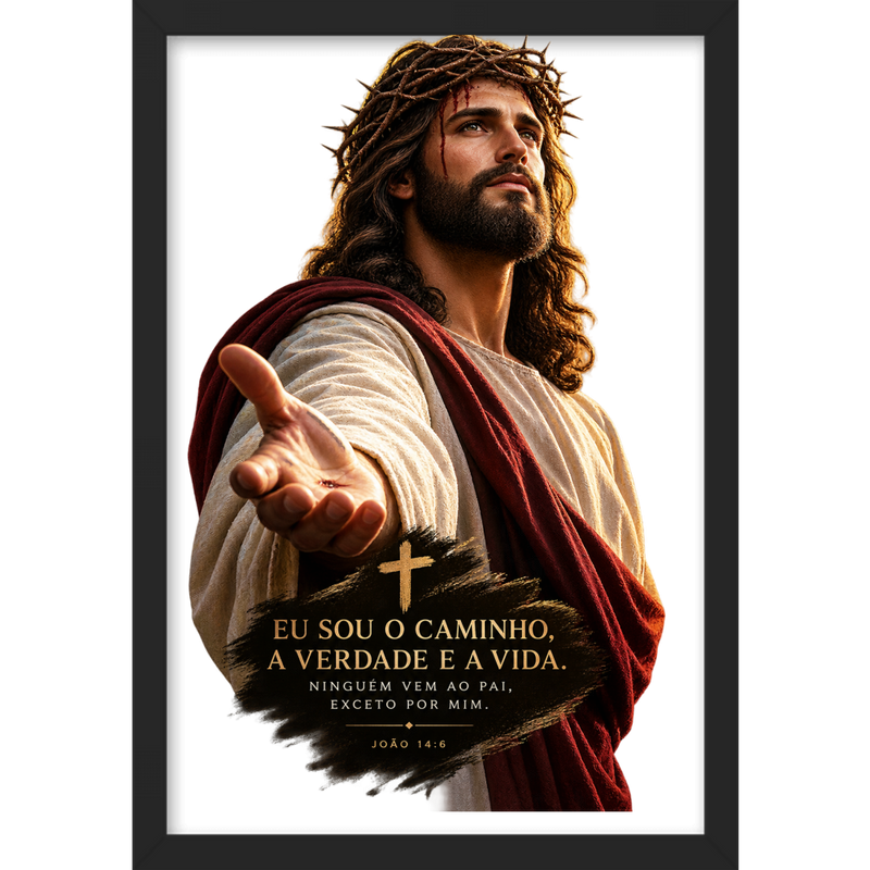 "JESUS" Quadro caixa sem vidro acrílico