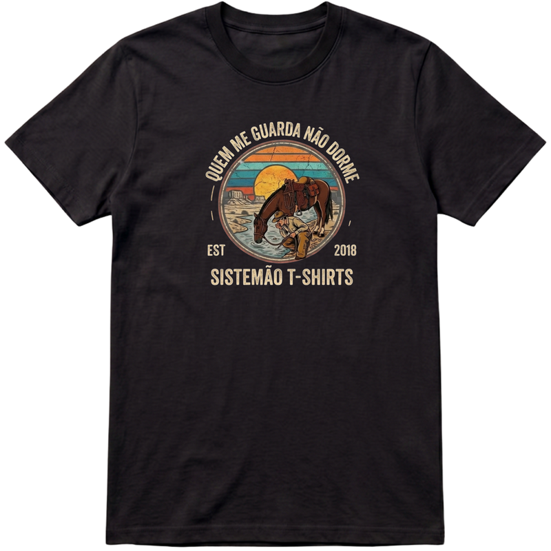 "Estampa QUEM ME GUARDA" Camiseta Premium Unissex Bunker Studios