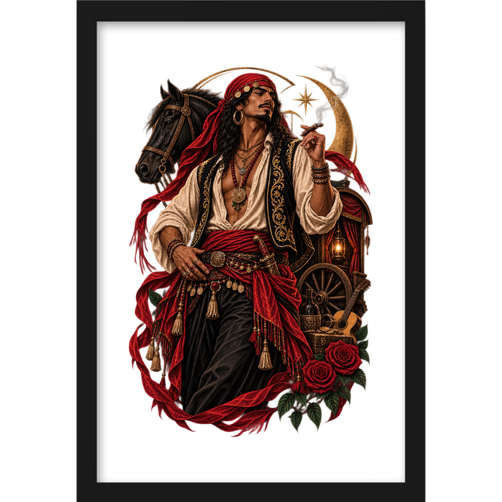 ""Cigano" Full Art - Quadro Tradicional" Quadro tradicional sem vidro acrílico