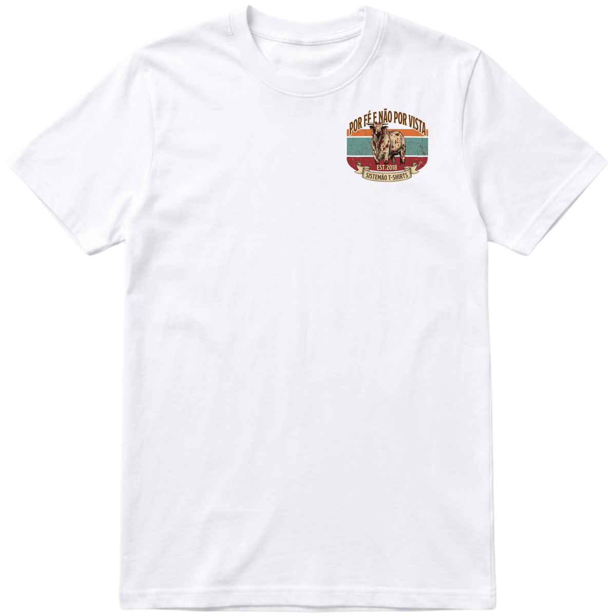 "Estampa/POR FÉ" Camiseta Premium Unissex Bunker Studios