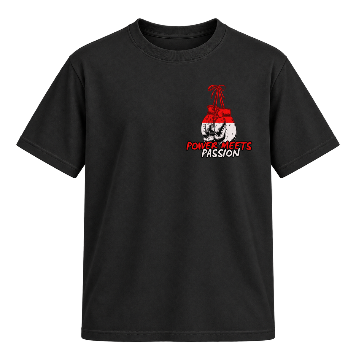 "Camiseta oversized estampa de boxe" Camiseta Regular Suedine