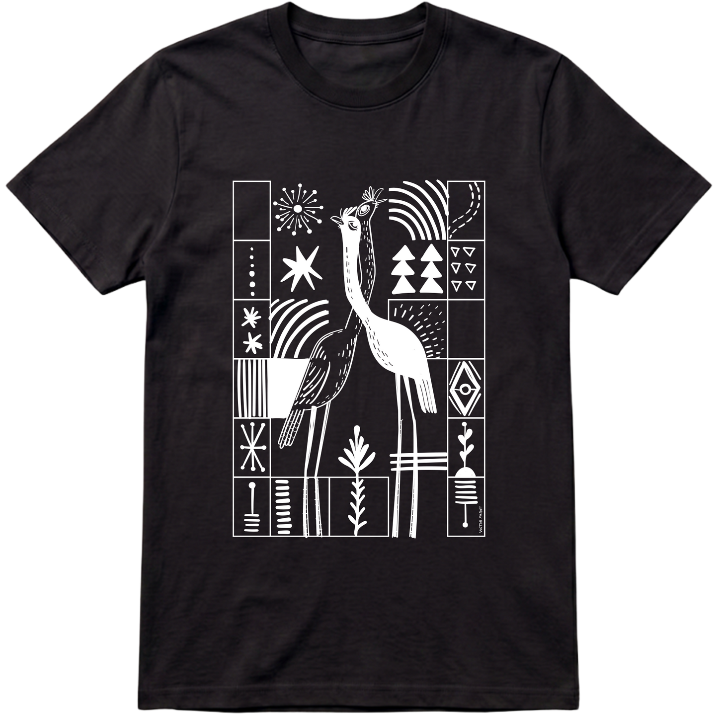 "Seriema - camiseta escura" Camiseta Premium Unissex Bunker Studios
