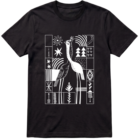 "Seriema - camiseta escura" Camiseta Premium Unissex Bunker Studios