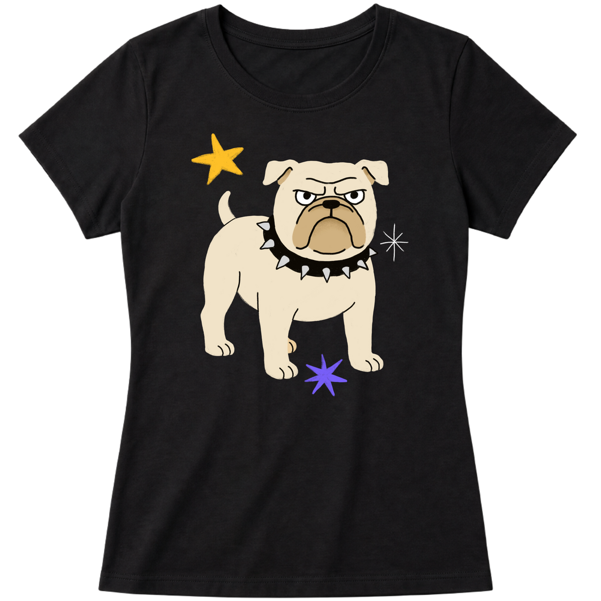 "Bulldog" Blusa Baby Look
