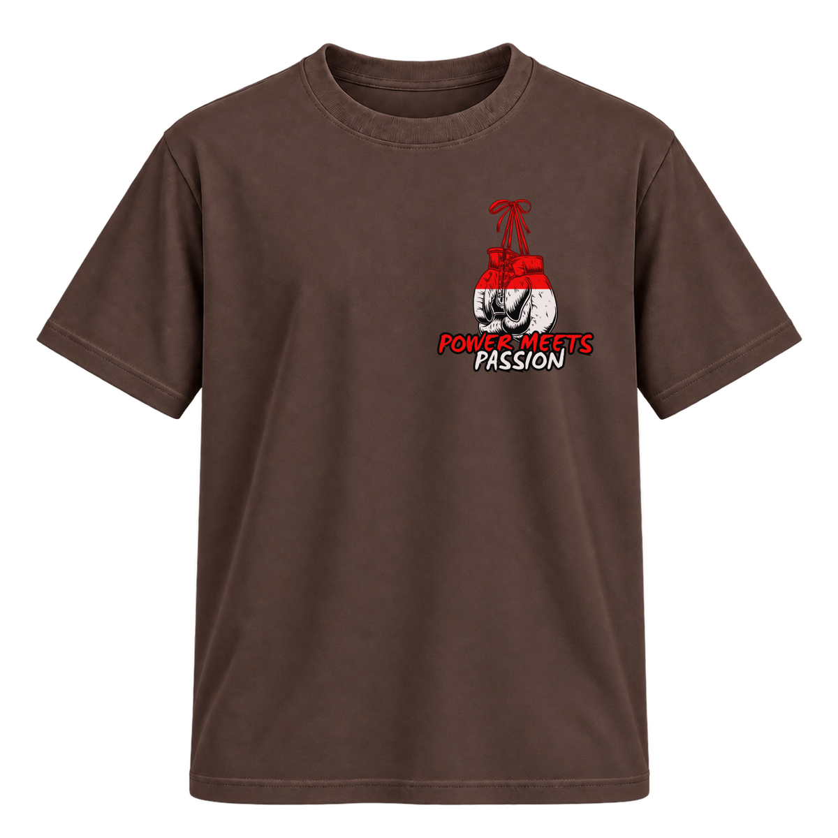 "Camiseta oversized estampa de boxe" Camiseta Regular Suedine