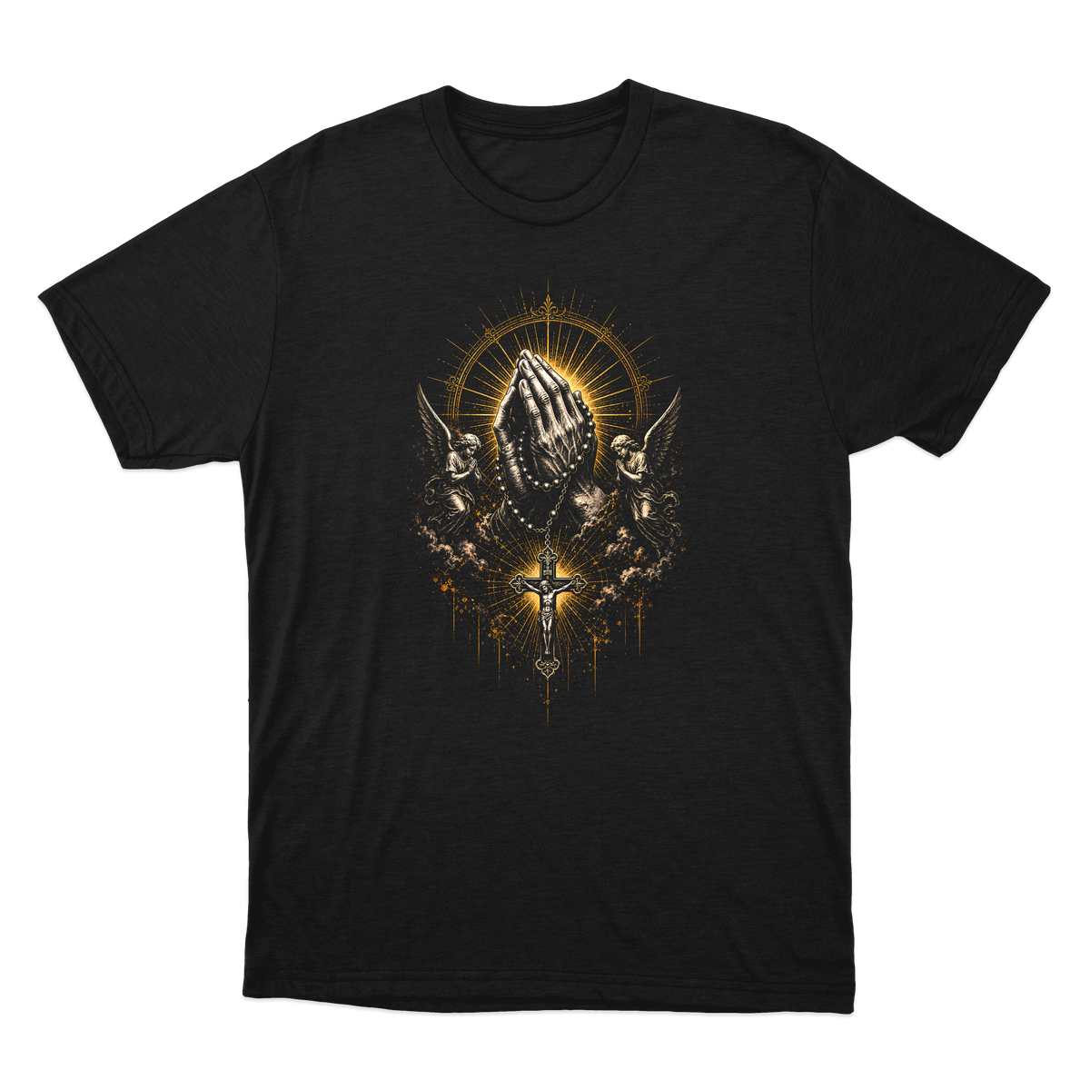 "Oração Rosário" Camiseta regular básica