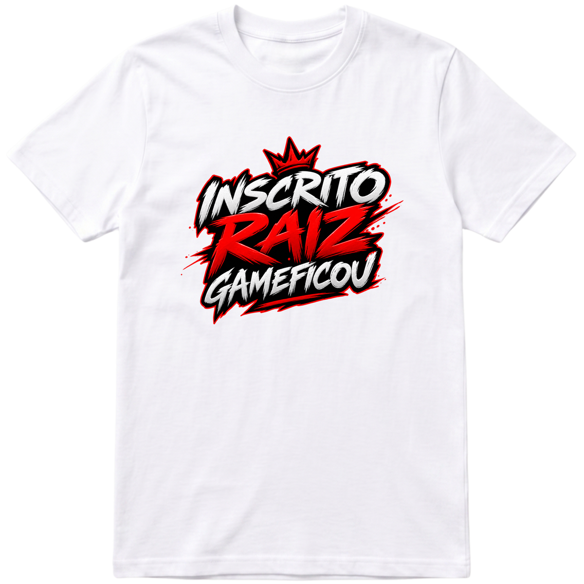 "CAMISA INSCRITO RAIZ da GameFicou" Camiseta Premium Unissex Bunker Studios