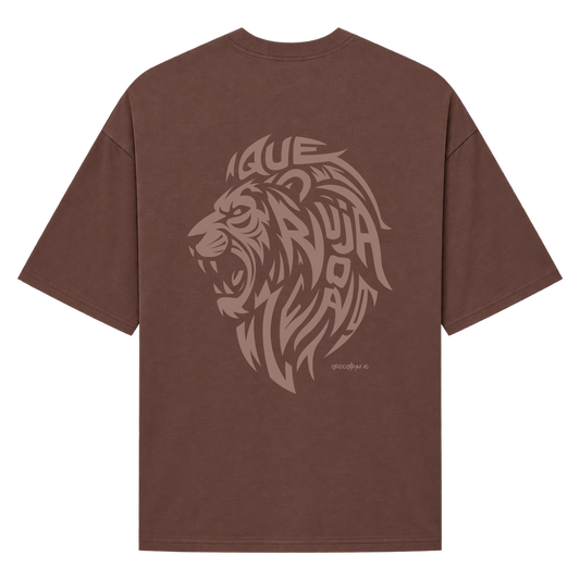 "Que ruja o leão" Camiseta Oversized Suedine 220g