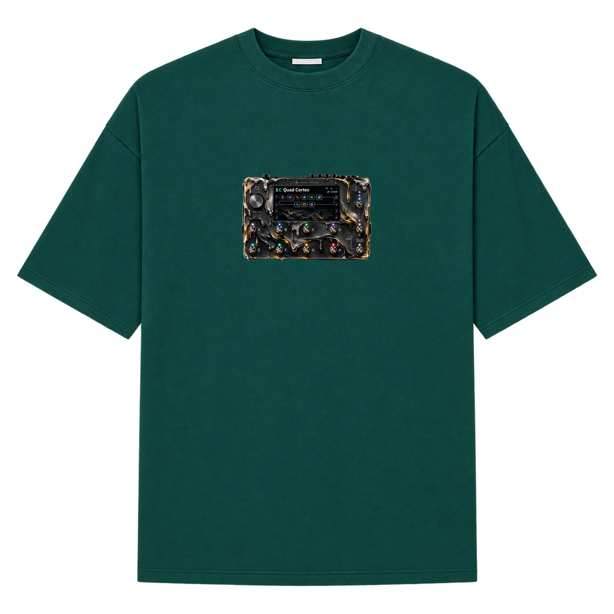 "QUAD CORTEX" Camiseta Oversized Suedine 220g