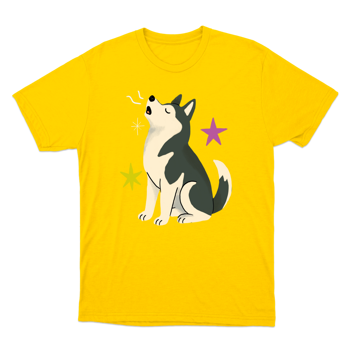 "Husky siberiano" Camiseta Básica Unissex