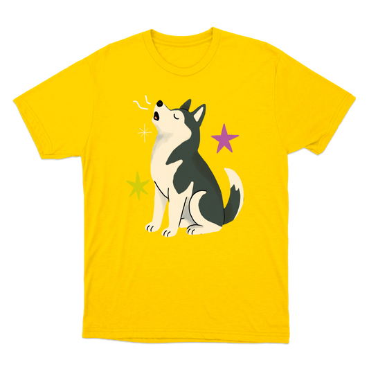 "Husky siberiano" Camiseta Básica Unissex