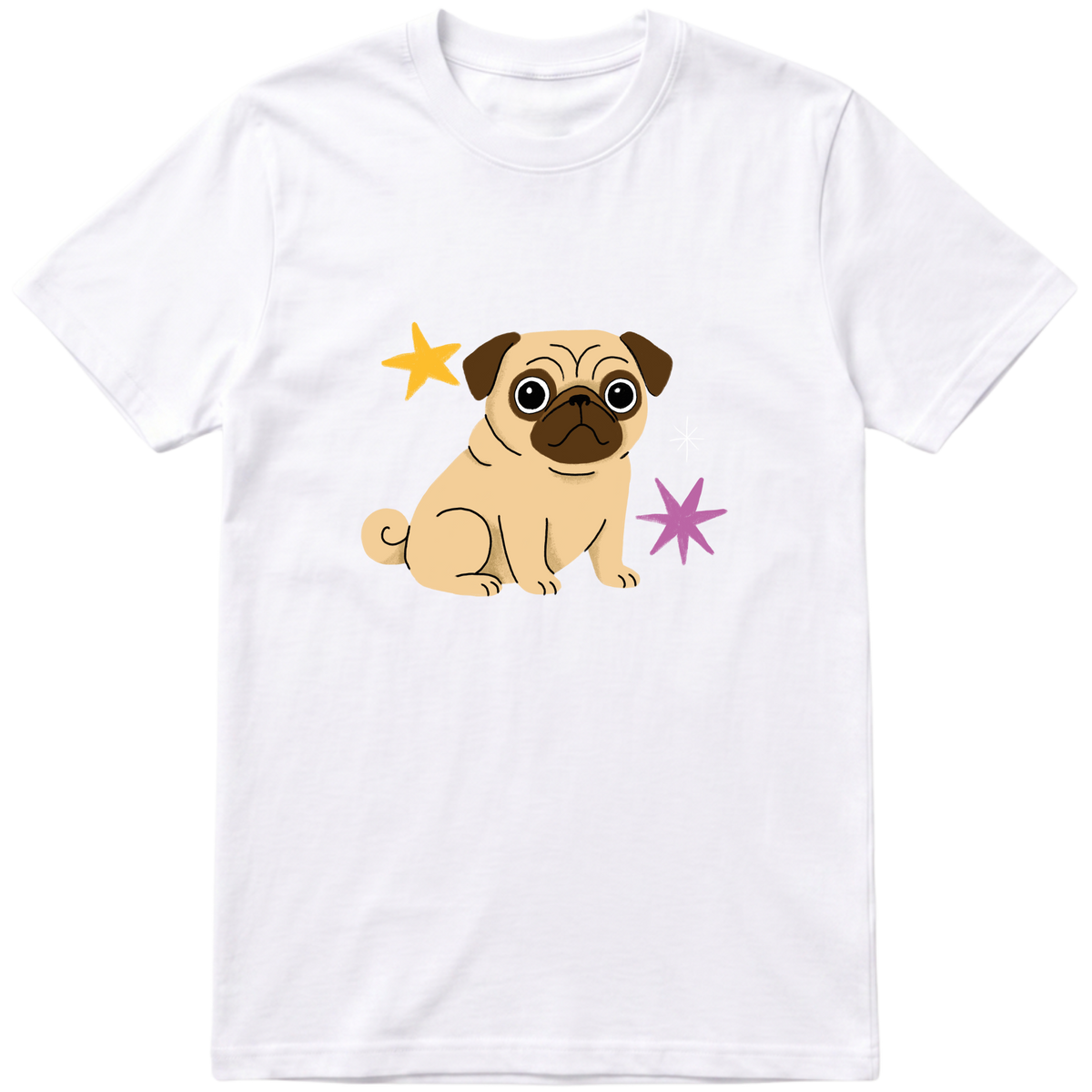 "Pug" Camiseta Básica Unissex