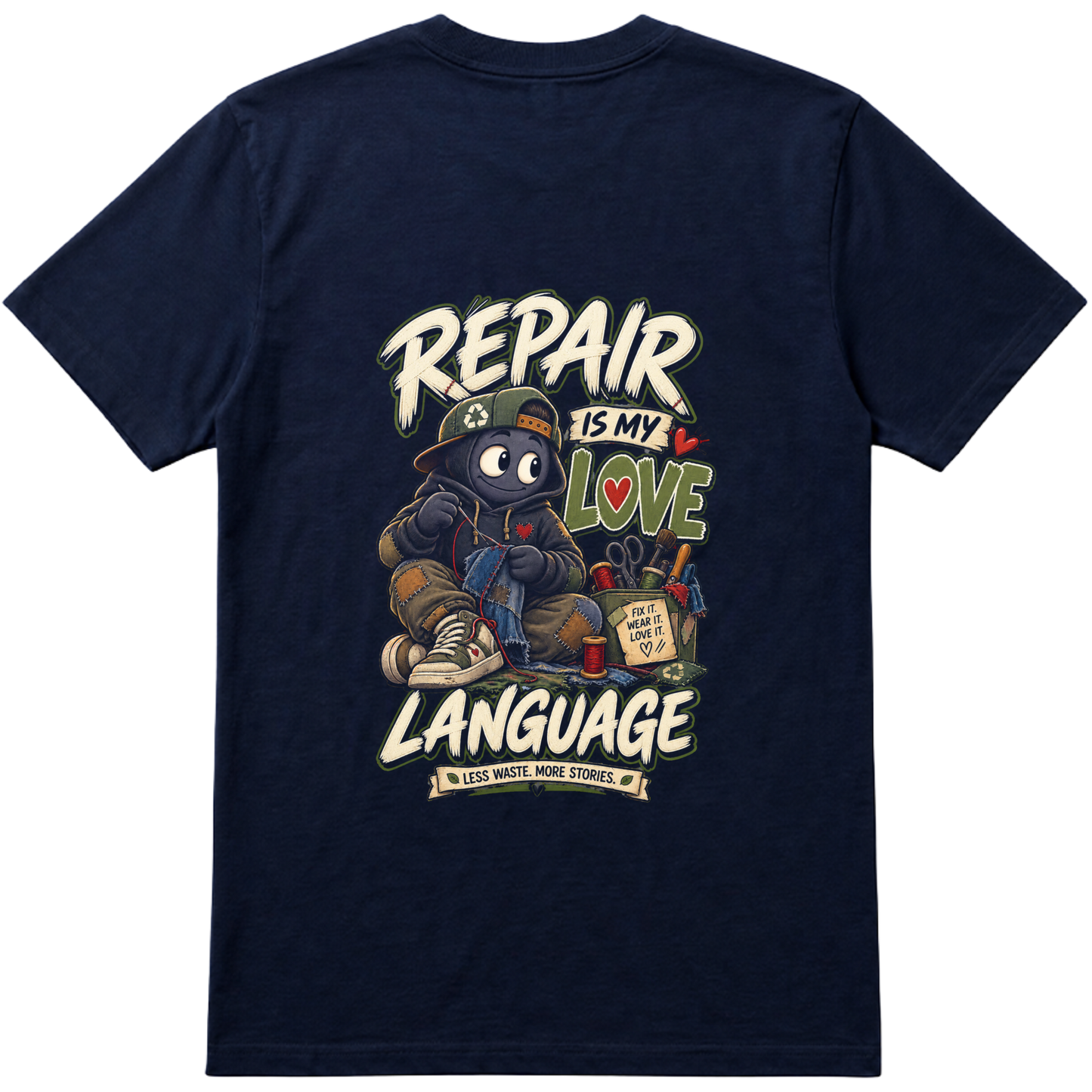"Repair Ecohumor" Camiseta regular básica