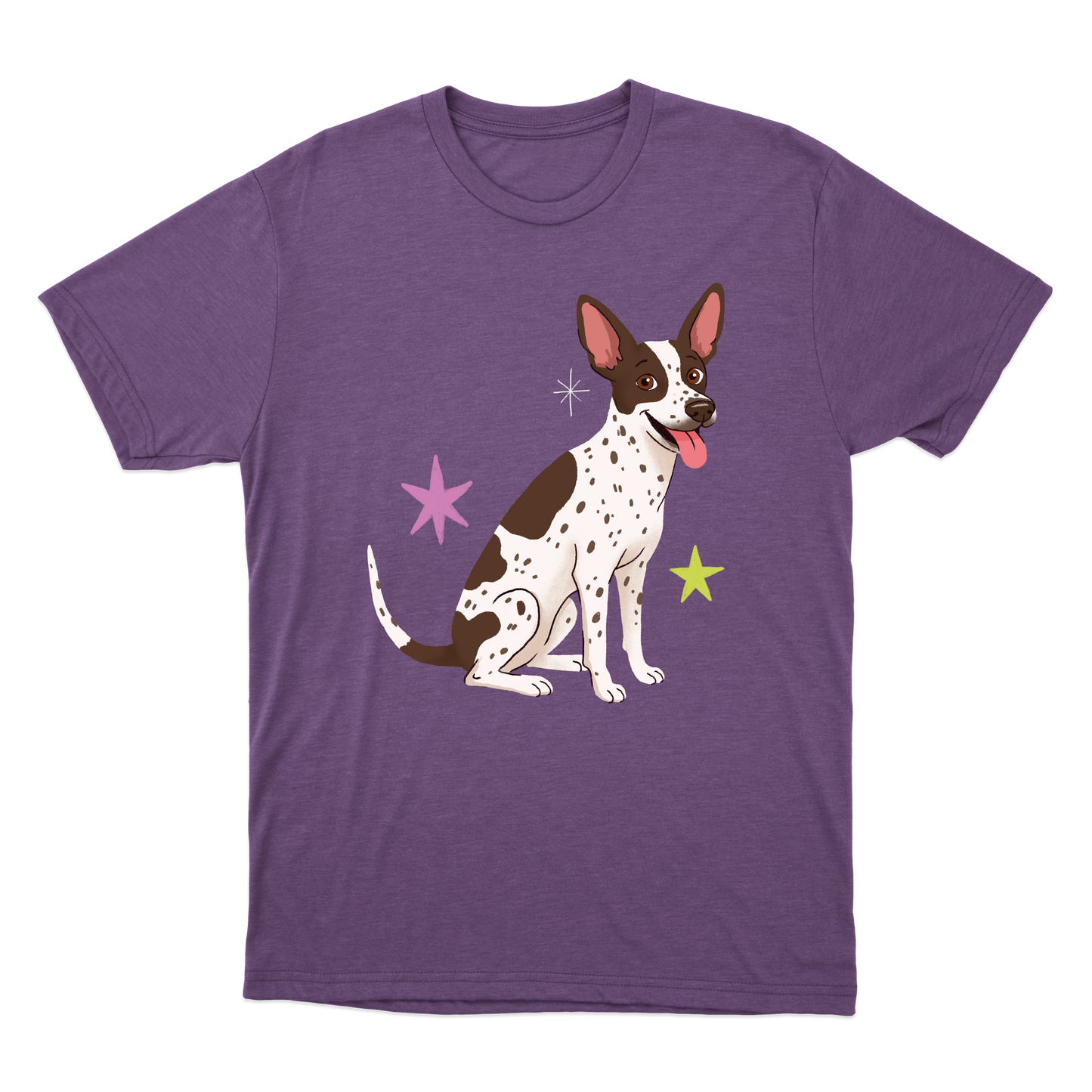 "Cão SRD flocos" Camiseta Básica Unissex