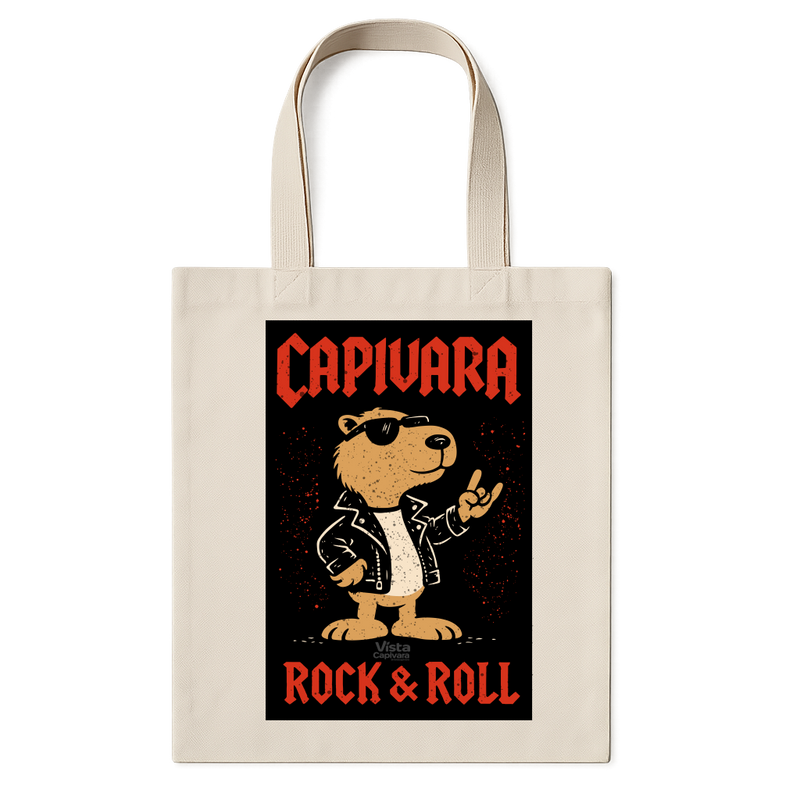 "Capivara Rock & Roll  DTG" Ecobag