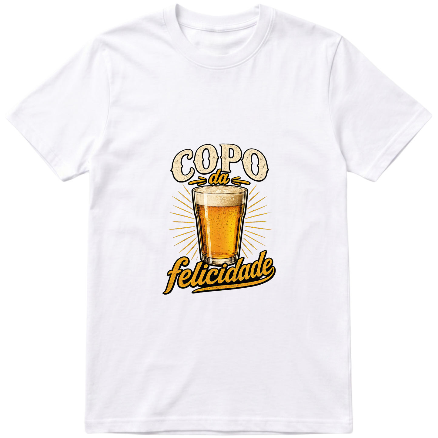"Copo da Felicidade" Camiseta Básica Unissex