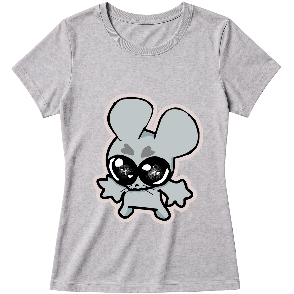 "Baby Look Classic Ratito – Camiseta Feminina Estampada Fofa" Blusa Baby Look