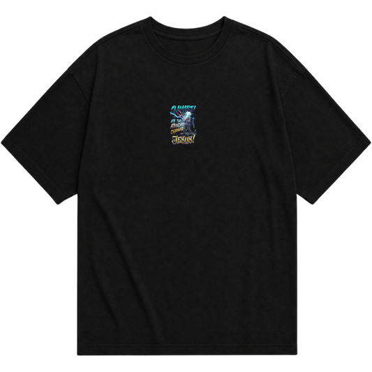 "Produto #012 Camisa Oversized CLAMAREI ATE TUA ATENÇAO CHAMAR JESUS" Oversized Básica 30.1