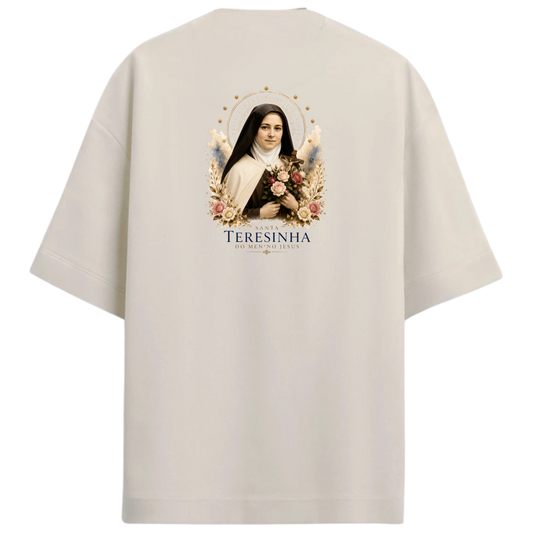 "Santa Teresinha do Menino Jesus" Camiseta Oversized Premium