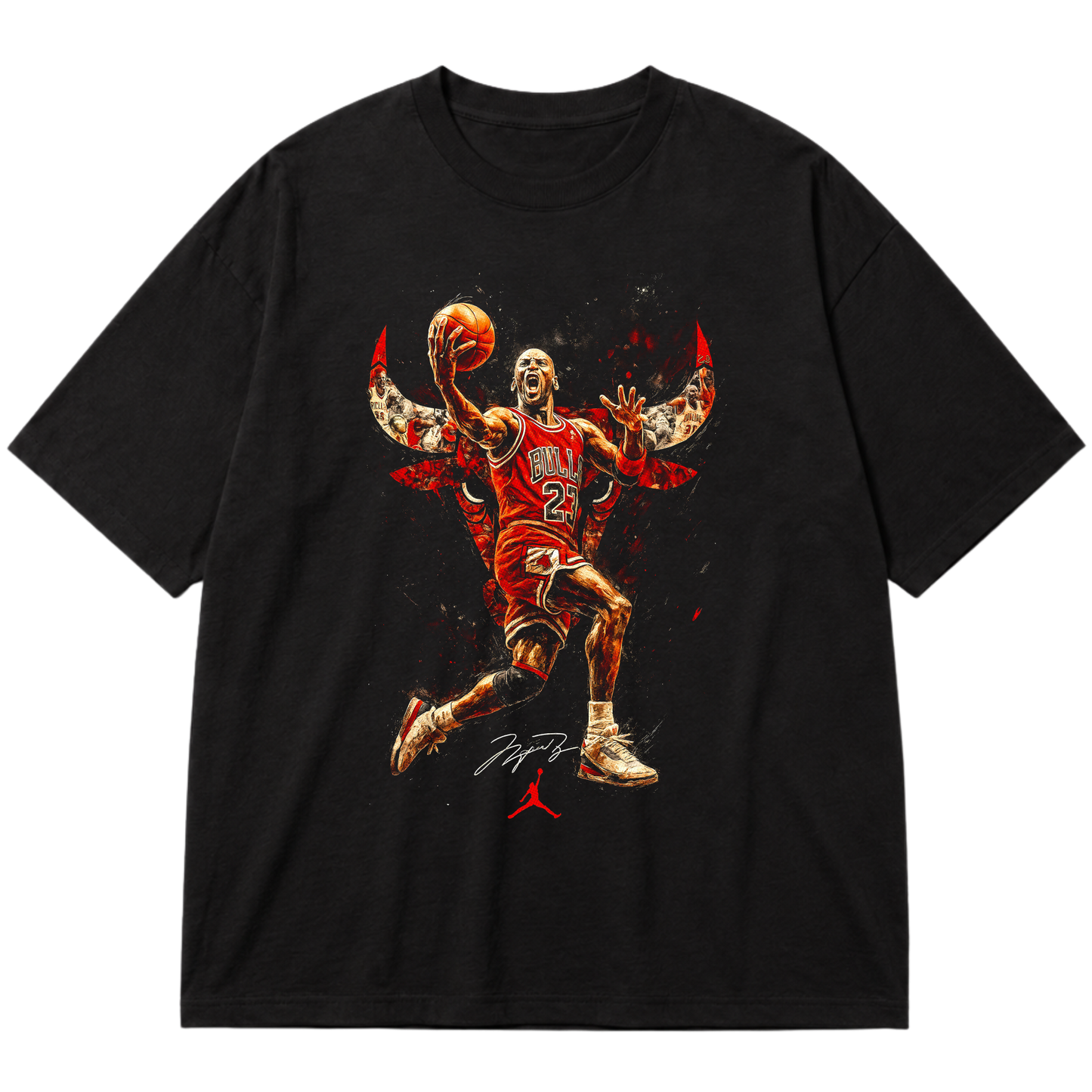"Ícone Michael Jordan, eternizado no streetwear." Oversized Premium 96% algodão 4% Elastano