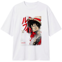 "Camiseta Oversized One Piece Monkey D. Luffy" Camiseta Oversized Classic