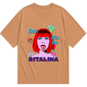 "Camiseta over - Sob o efeito de Ritalina" Camiseta Oversized Básica