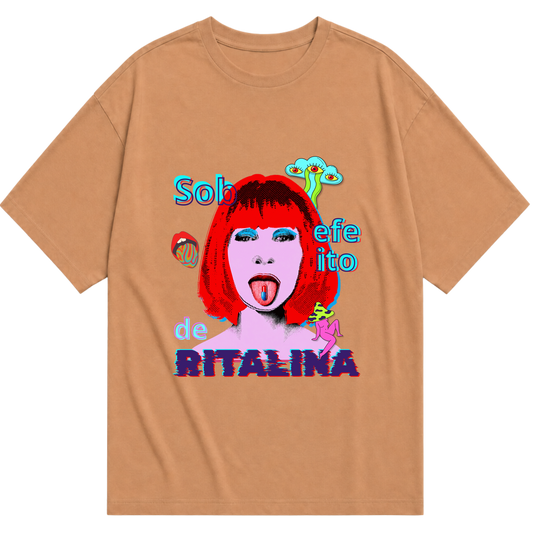 "Camiseta over - Sob o efeito de Ritalina" Camiseta Oversized Básica