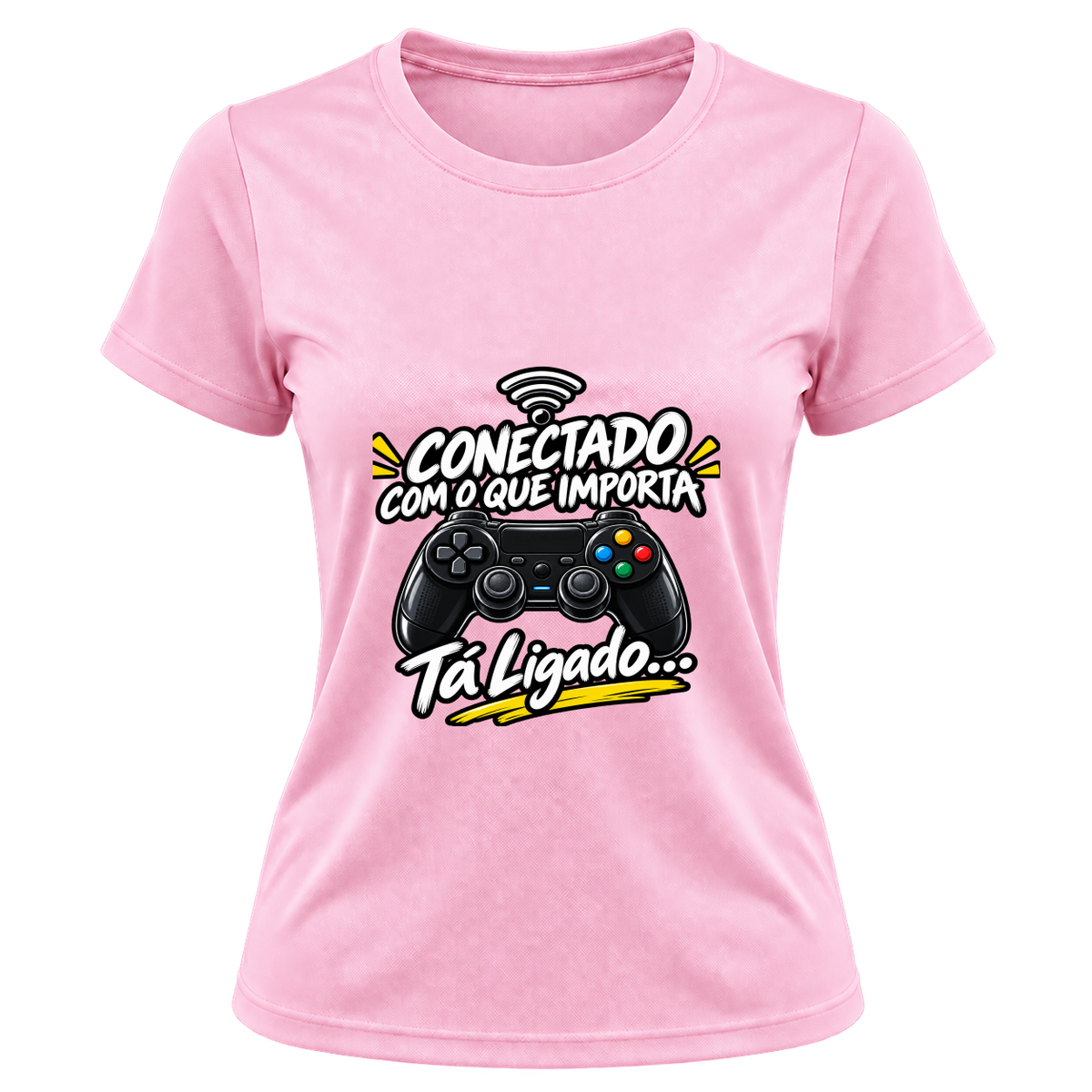 "Casmiseta Fem. Conectado" Camiseta Dryfit Feminina Basic