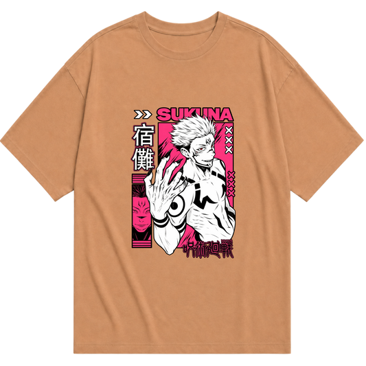 "Jujutsu Kaisen - Sukuna" Camiseta Oversized Básica