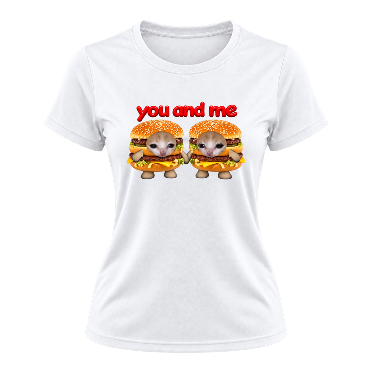 "Camiseta You &me gatinhos sanduíche" Camiseta Dryfit Feminina Basic
