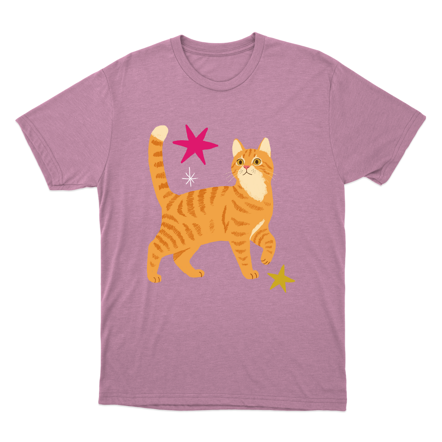 "Gato amarelo" Camiseta Básica Unissex