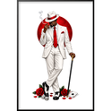 ""Seu Zé" Full Art - Quadro Filete" Quadro filete sem vidro acrílico