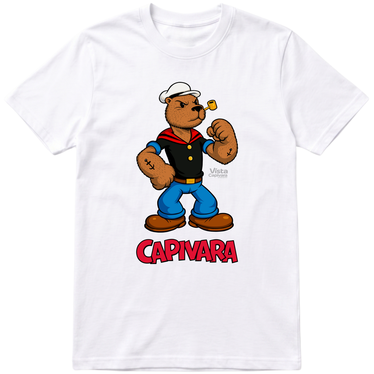 "Marinheiro Capivara DTF" Camiseta Premium Unissex Bunker Studios