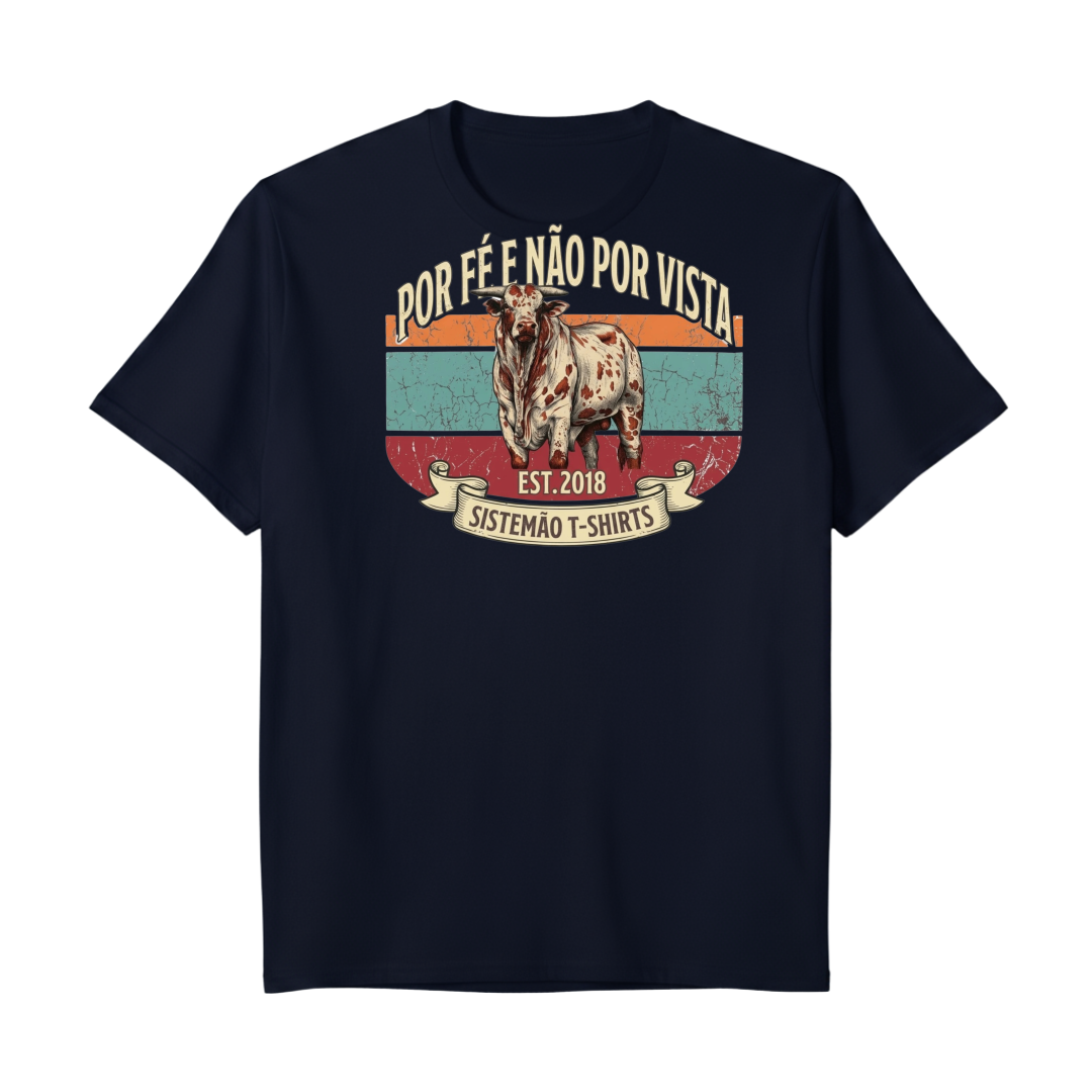 "Estampa POR FÉ E NÃO POR VISTA" Camiseta Premium Unissex Bunker Studios