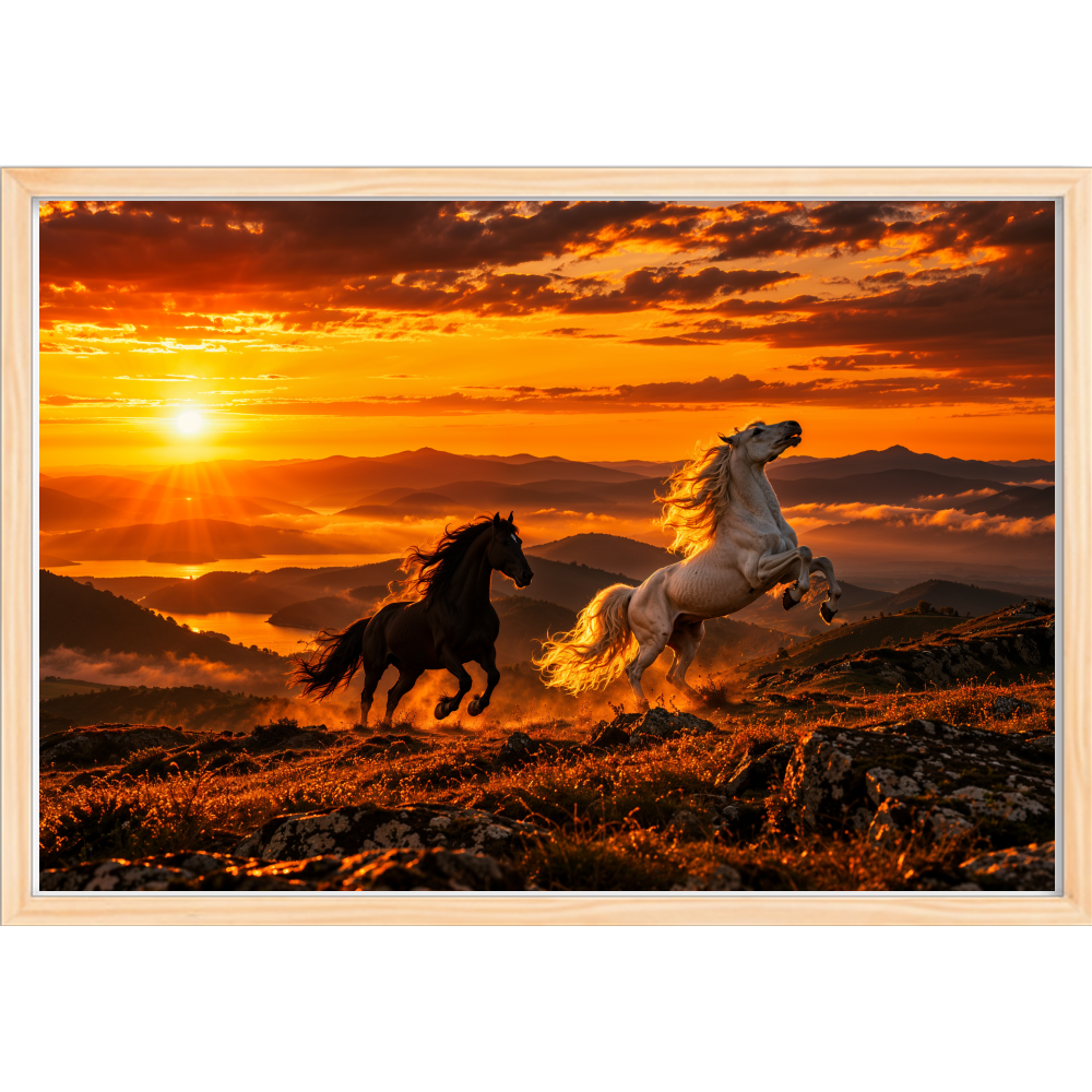 "Por do Sol" Quadro caixa sem vidro acrílico