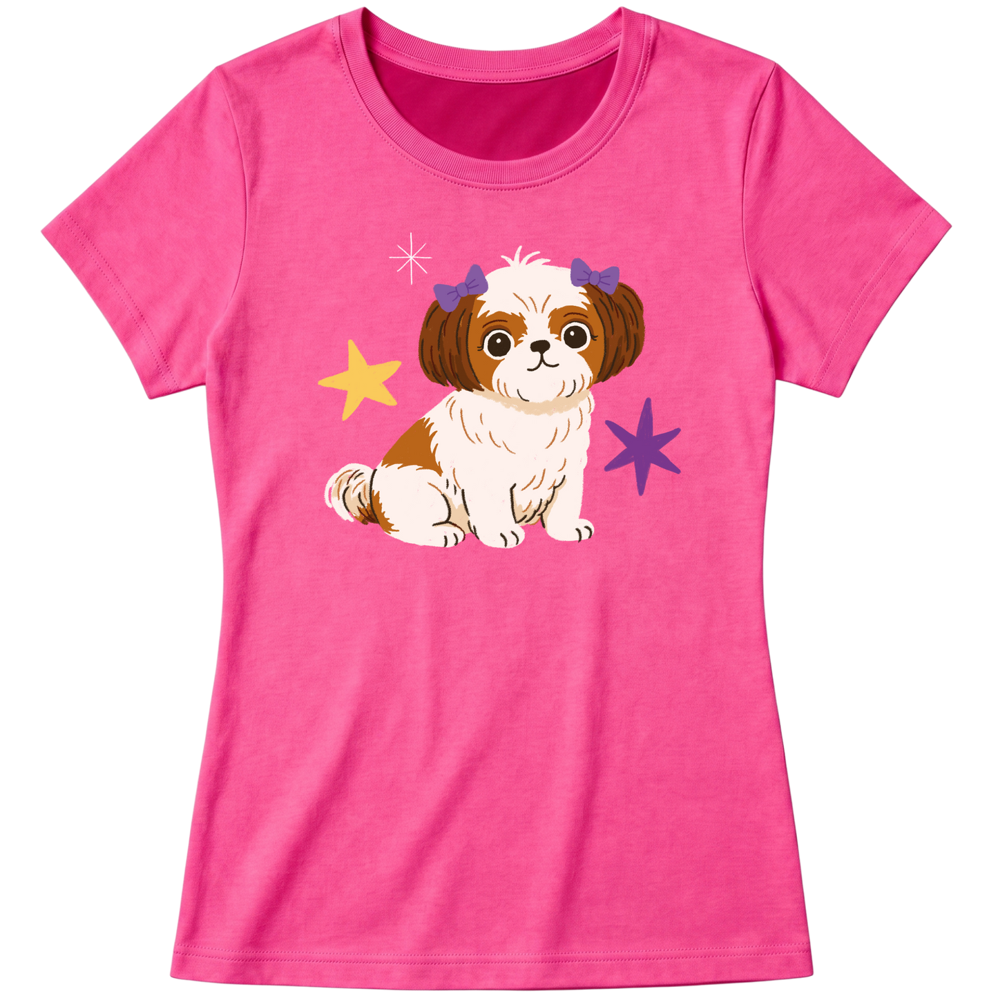 "Shih-tzu" Blusa Baby Look