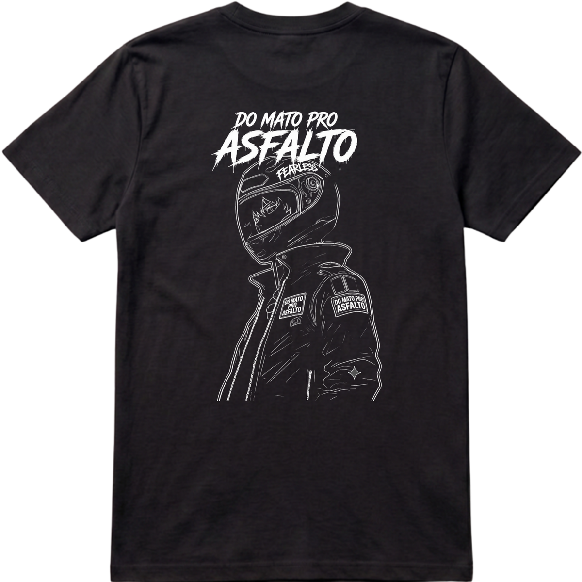"Do Mato Pro Asfalto - Biker streetwear art" Camiseta Premium Unissex