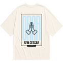 "Camiseta Oversized Orar Sem Cessar" Oversized Básica 30.1