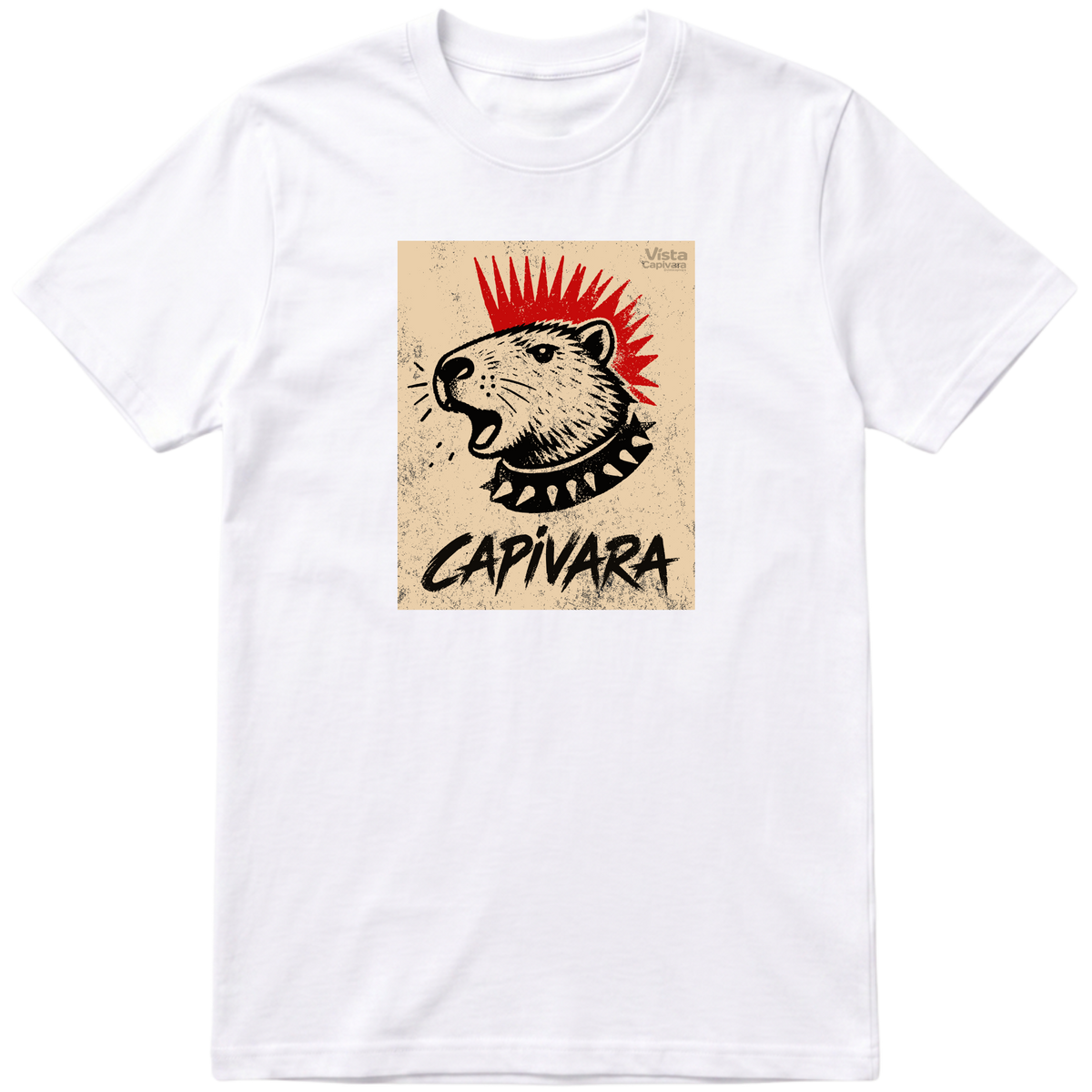 "Capivara Punk DTG" Camiseta Premium Unissex