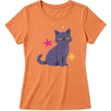 "Gata cinza" Blusa Baby Look
