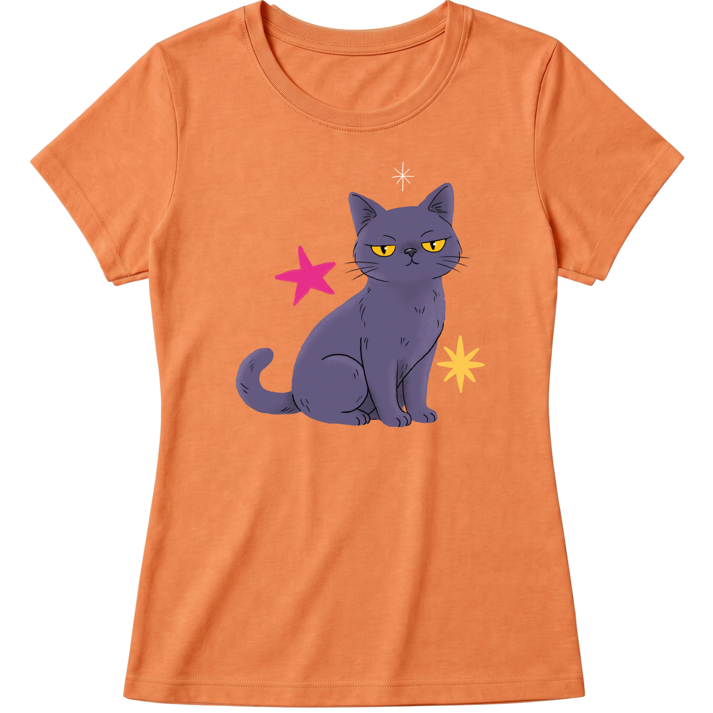 "Gata cinza" Blusa Baby Look