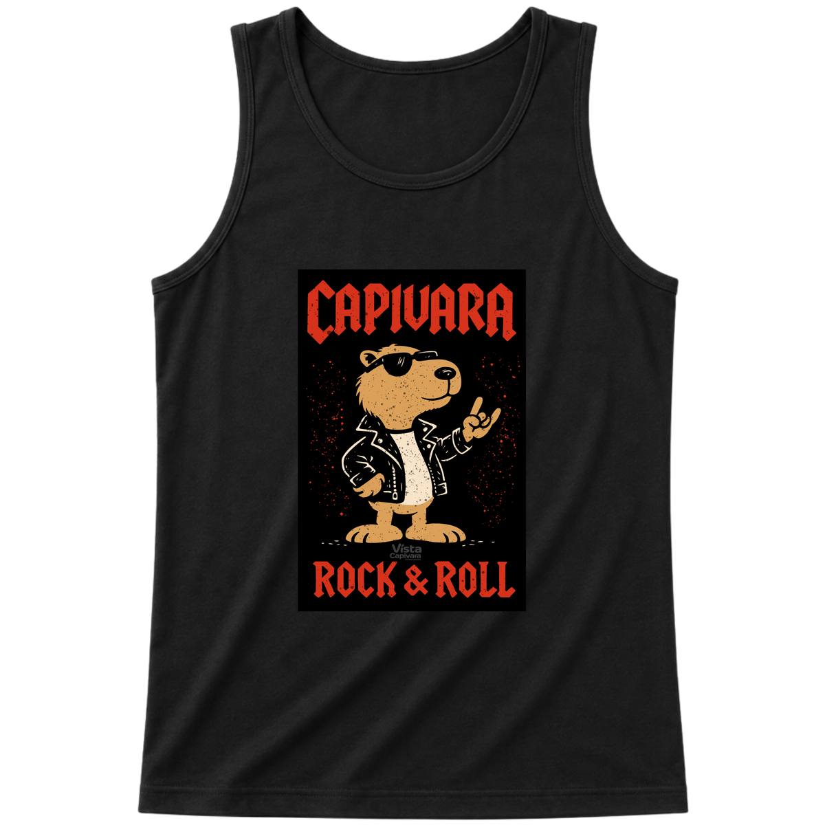 "Capivara Rock & Roll  DTG" Regata Básica