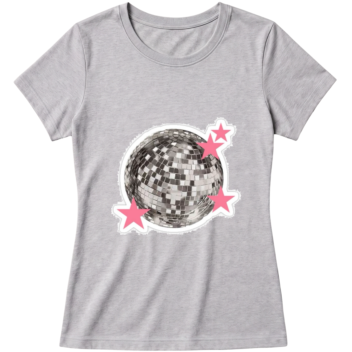 "Baby Look Pinky Disco" Blusa Baby Look