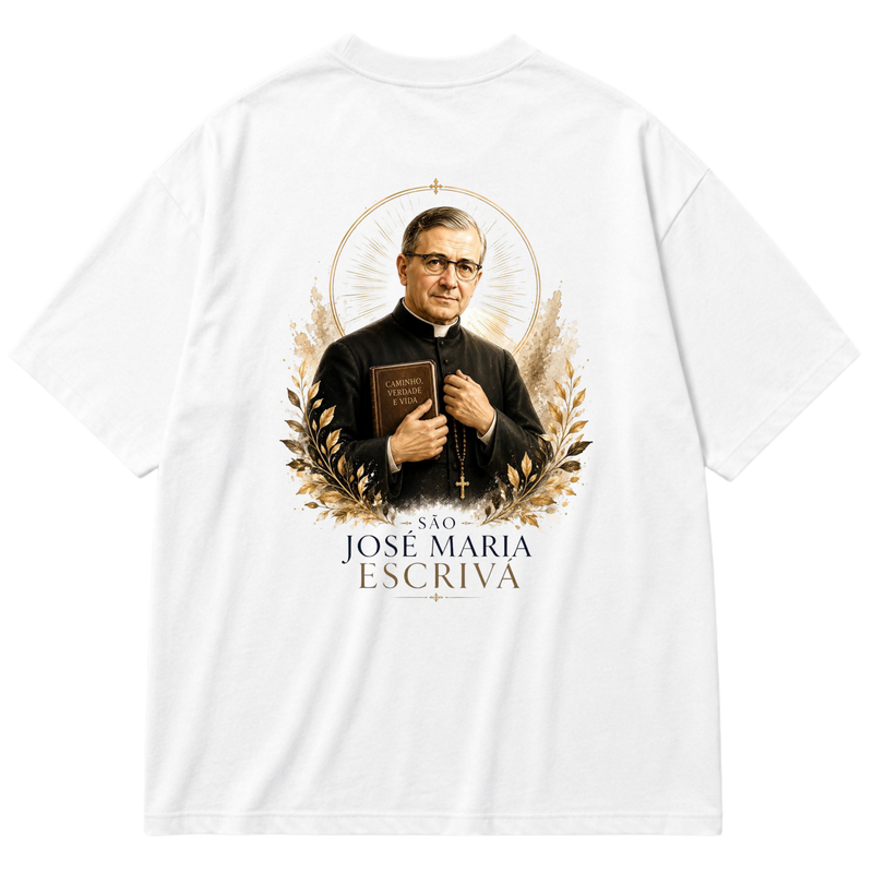 "Oversized - São José Maria Escrivá" Oversized Premium 96% algodão 4% Elastano
