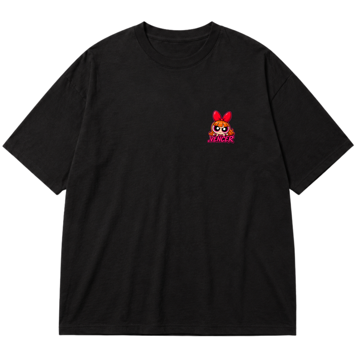 "Super Poderosa Vermelho" Oversized Premium 96% algodão 4% Elastano
