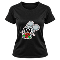 "Camiseta Dryfit Feminina Basic – Ratito Rato com Buquê" Camiseta Dryfit Feminina Basic