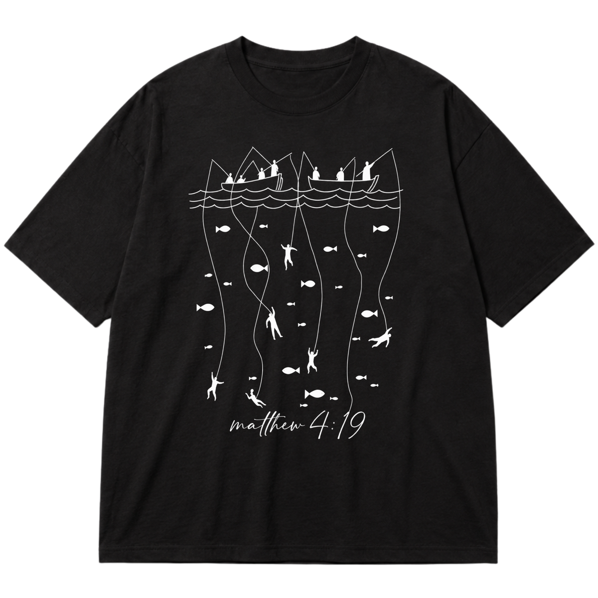 "FENDS  |  PESCADORES DE HOMENS" Oversized Premium 96% algodão 4% Elastano