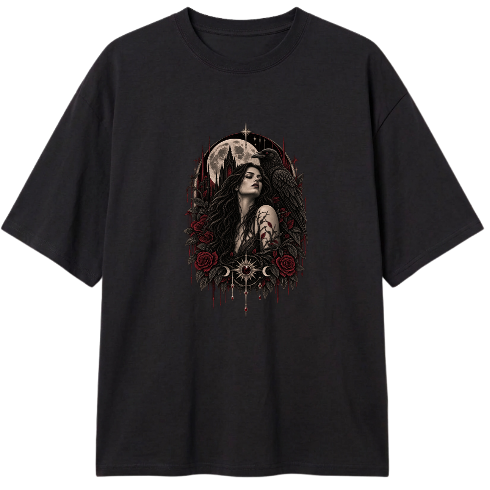 "Camiseta Oversized - Crow's Vision" Camiseta Oversized Classic