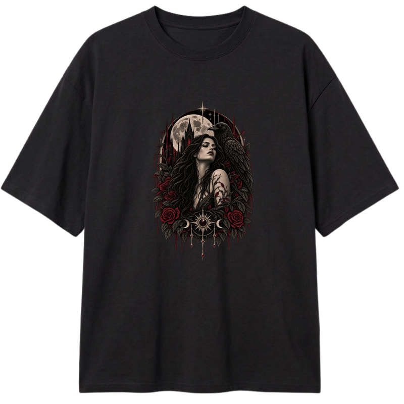 "Camiseta Oversized - Crow's Vision" Camiseta Oversized Classic