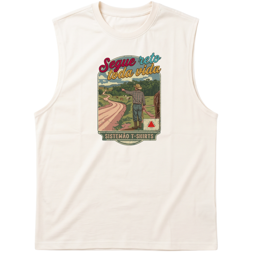 "Estampa/SEGUE RETO" Tank Top Machão Suedine